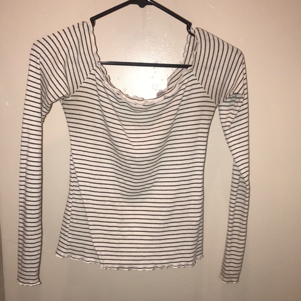 long sleeve off the shoulder top